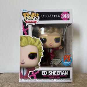 Funko Pop! Rocks #348 — Ed Sheeran (Diamond Collection | PX Exclusive) | NEW